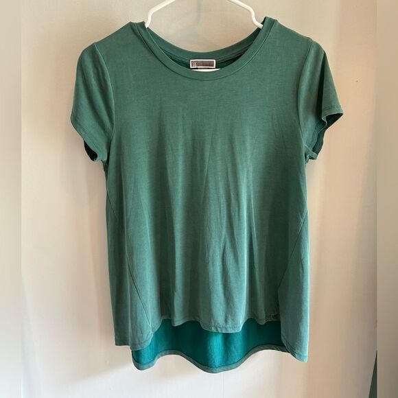 Teal Cotton Top with Back Pleated Detail - Picture 1 of 4